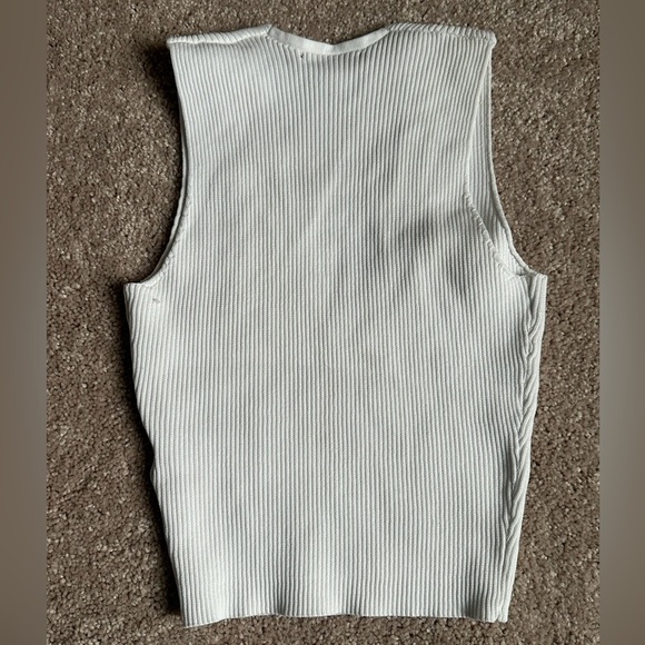 Sincerely Jules White Ribbed Tank Top - Picture 4 of 4